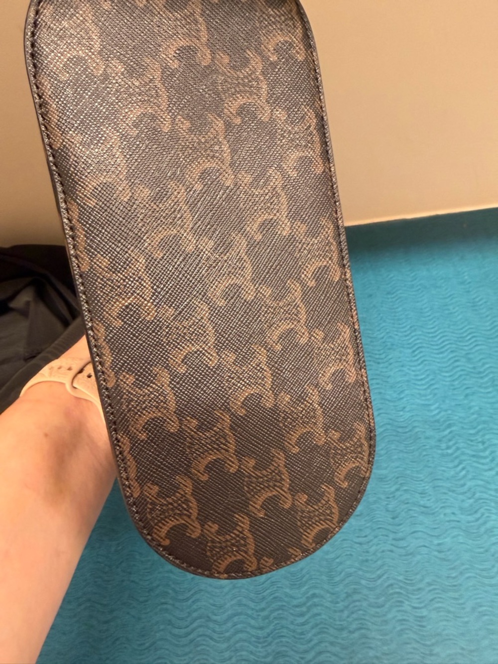 Celine Teen Honorine Bag in Triomphe Canvas and Calfskin - Picture 6 of 16